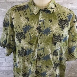 Mens COLUMBIA Hawaiian Camp Shirt Floral Print